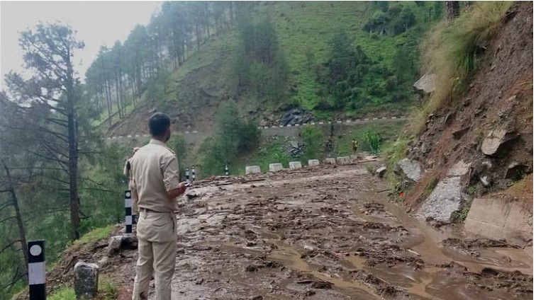Cloudburst washes away road stretch in J&K’s Doda