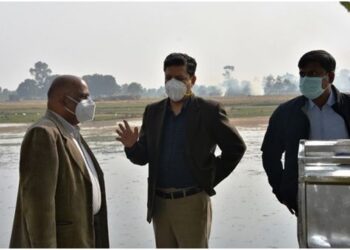Comr Secy Forests tours Gharana wetland