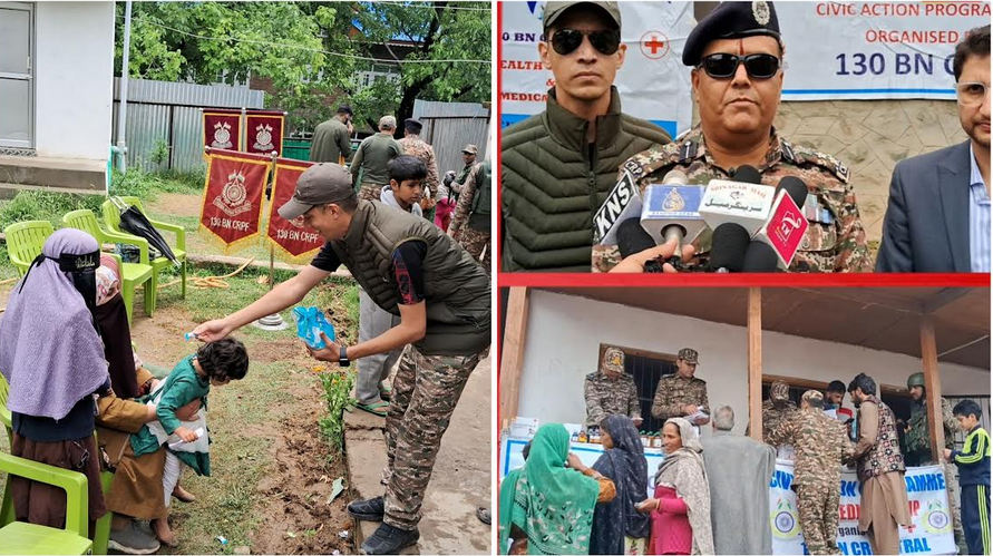 CRPF, KMC Organize Mega Free Medical Camp in Tral Under Outreach Initiative