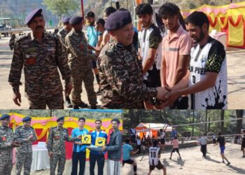 CRPF organises Volleyball Tournament at Chanderkote to mark 87th Anniversary
