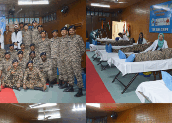 CRPF 118 Battalion Organizes Blood Donation Camp in G’bal on 87th Raising Day