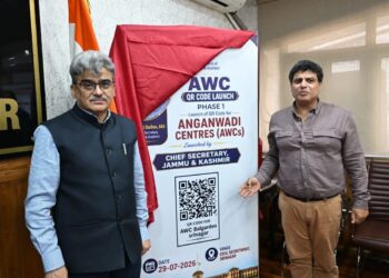 CS Launches QR Code-Based Anganwadi Centres in J&K