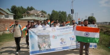 ‘Har GharTiranga’ campaign: CUKashmir holds, Tiranga Rally, Plantation Drive
