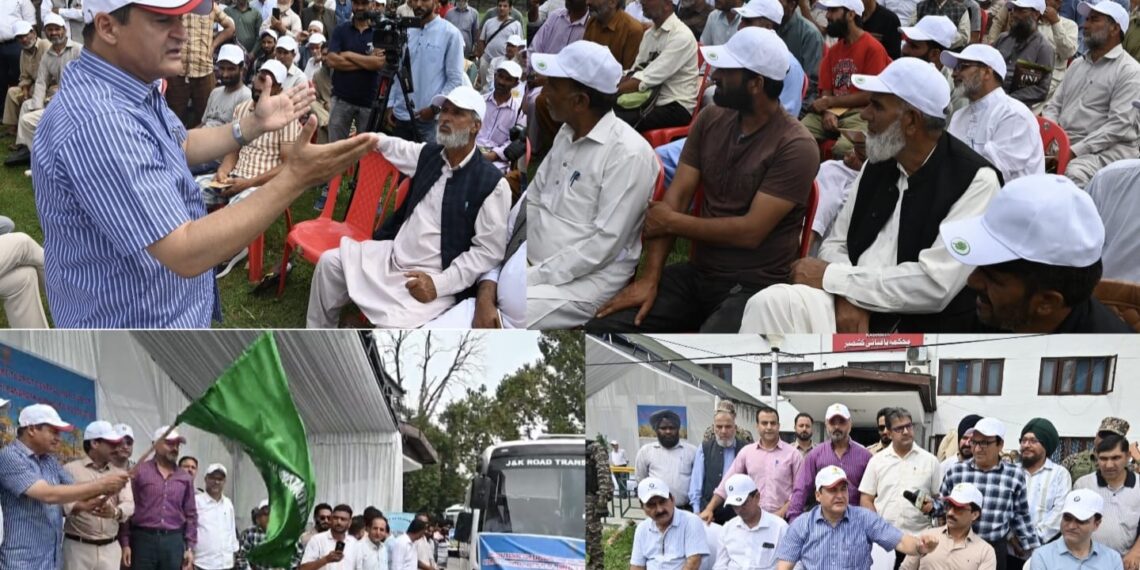 Javid Dar flags off 250 farmers for training at CITH