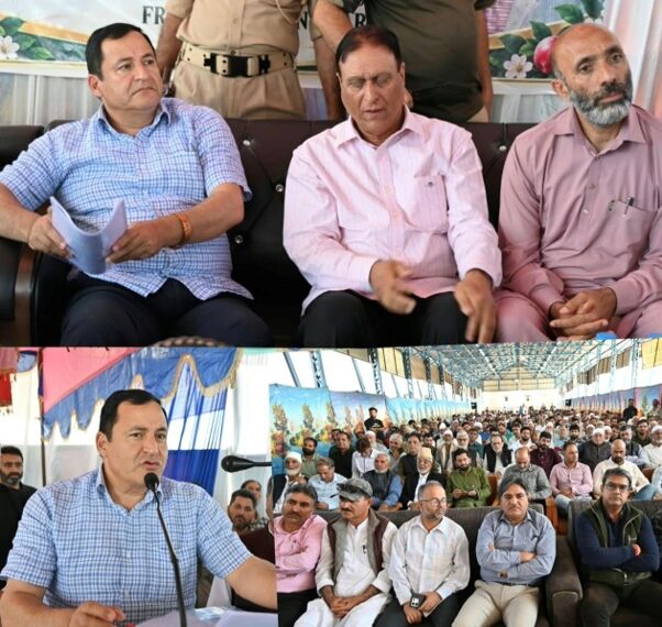 Javid Dar visits Handwara Fruit Mandi, assures priority resolution of growers’ concerns