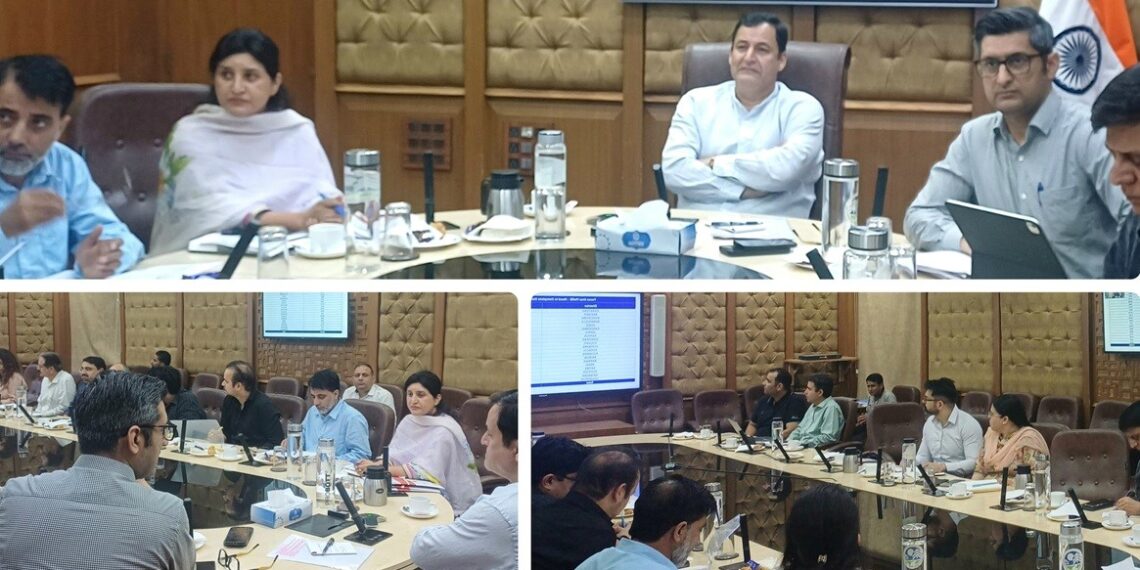 Javid Dar reviews progress on irrigation Khuls, MGNREGA works