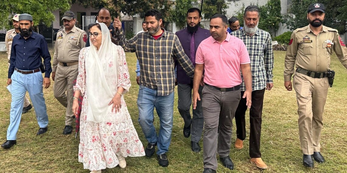 Dr Darakhshan visited Eidgah Jammu to review on-the-spot preparations for Eid prayers