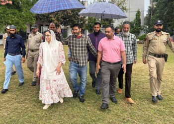 Dr Darakhshan visited Eidgah Jammu to review on-the-spot preparations for Eid prayers