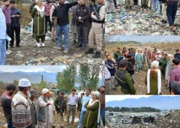 DC B’pora visits Zalwan, reviews Waste Management Issues