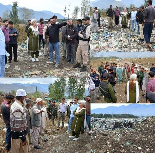 DC B’pora visits Zalwan, reviews Waste Management Issues