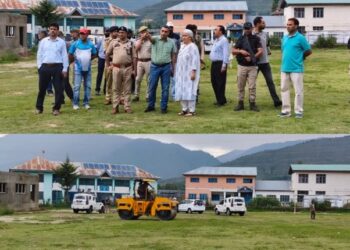 DC Bandipora, SSP review preparations for Independence Day celebrations at GHSS Nadihal