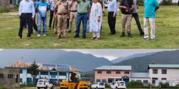 DC Bandipora, SSP review preparations for Independence Day celebrations at GHSS Nadihal