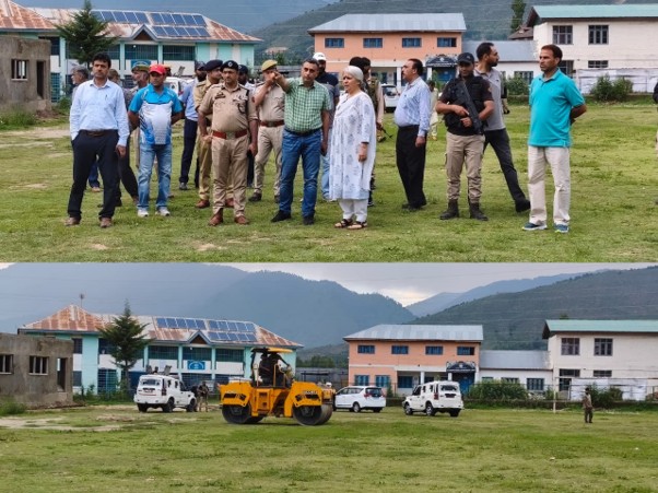 DC Bandipora, SSP review preparations for Independence Day celebrations at GHSS Nadihal