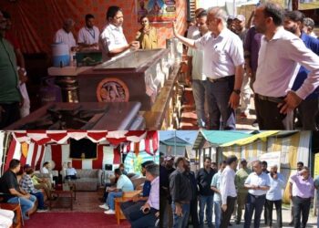 DC B’pora inspects Transit Camp Shadipora for Amarnath Yatris