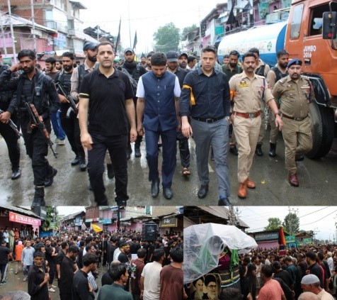 DC B’gam participates in 11th Muharram Procession at Magam