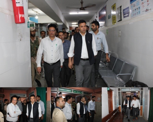 DC B’gam conducts surprise inspection of Distt Hospital, Directs efficient & compassionate public health service delivery