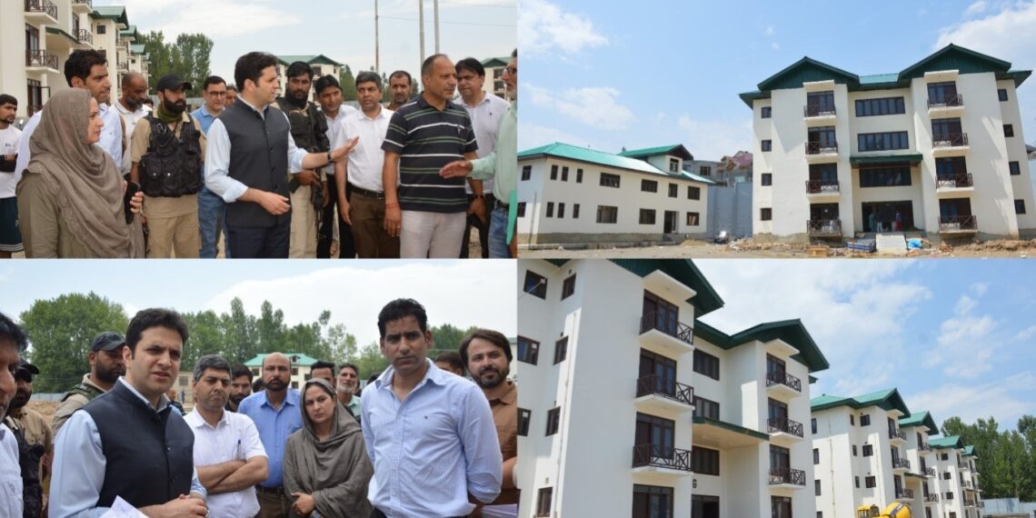 DC Budgam reviews progress of Transit Accommodation Project for PM Package Employees at Kakanmaran
