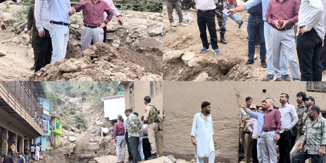 DC Doda assesses restoration works in flood affected areas of Thathri