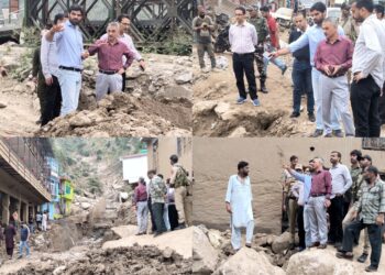 DC Doda assesses restoration works in flood affected areas of Thathri