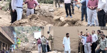 DC Doda assesses restoration works in flood affected areas of Thathri