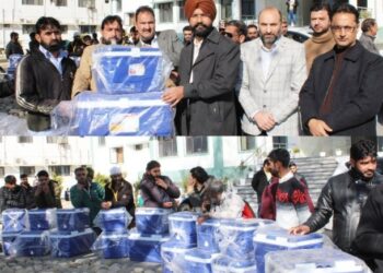 DC Doda distributes ice boxes to fishermen under JKCIP
