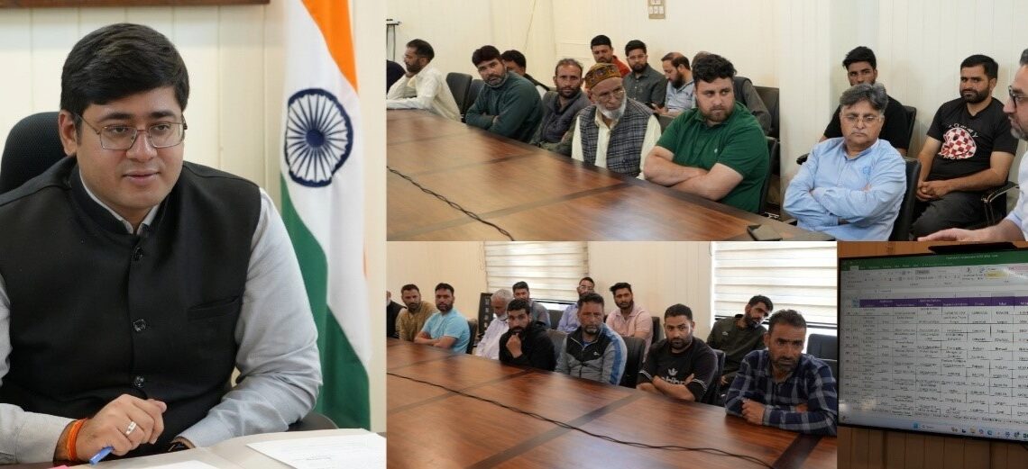 DC Ganderbal oversees Randomization process for allotments of tents and shops for Amarnath Yatra
