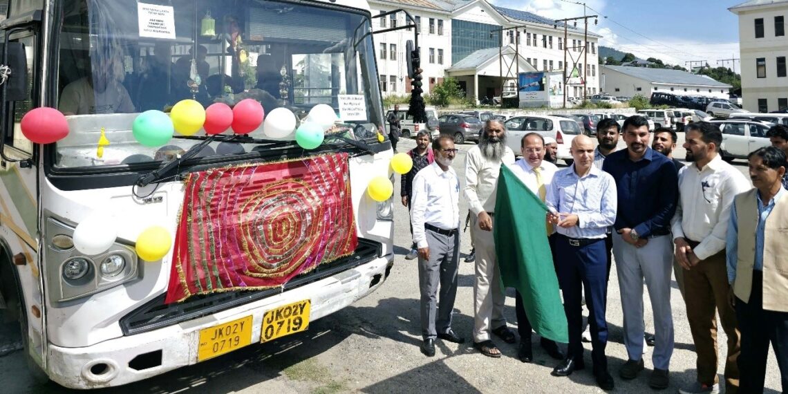 DC Kishtwar flags off JKRTC bus service for  Machail Mata Yatra pilgrims