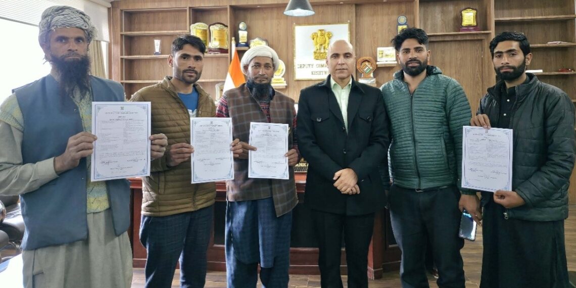 DC Kishtwar gives away Community Forest Rights Certificates to 86 Tribal Members