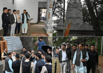 DC Kulgam reviews arrangements at Mata Tripuri Sundri Temple ahead of Zeashta Ashtami