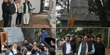 DC Kulgam reviews arrangements at Mata Tripuri Sundri Temple ahead of Zeashta Ashtami