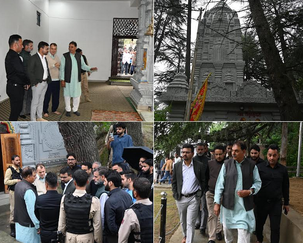 DC Kulgam reviews arrangements at Mata Tripuri Sundri Temple ahead of Zeashta Ashtami