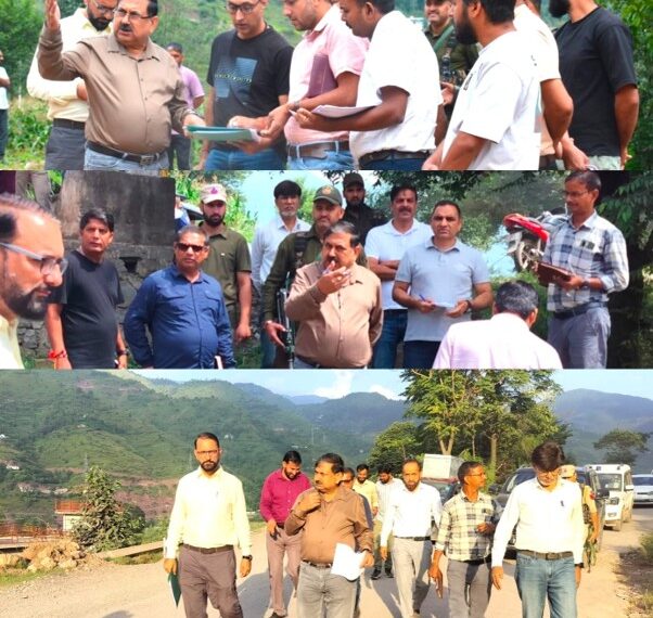 DC Poonch conducts field visit to inspect progress of NH-144A, Resolves land acquisition issues to facilitate speedy work