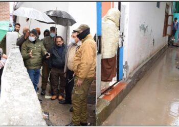 DC Ramban inspects water logging problem in Govindpura