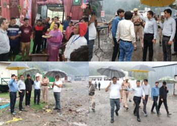 DC  Ramban reviews facilities for pilgrims at Chanderkote amid adverse weather conditions