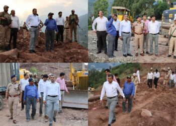 DC Ramban inspects Pernote subsidence site, directs faster restoration of Ramban-Gool road
