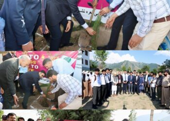 DC Srinagar leads plantation drive at GHS School Khonmoh on World Environment day