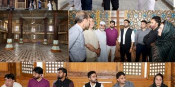 DC Srinagar inspects renovation, upgradation works of Khankah-e-Naqshband Sahib Shrine
