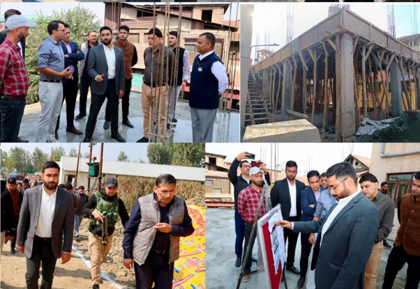 DC Srinagar inspects progress in construction of District Circuit House Bemina