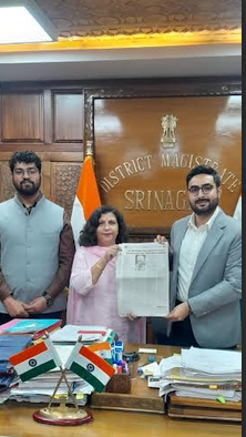 DC Srinagar Lauds Responsible Journalism During Meeting with The Chancellor Editor-in-Chief