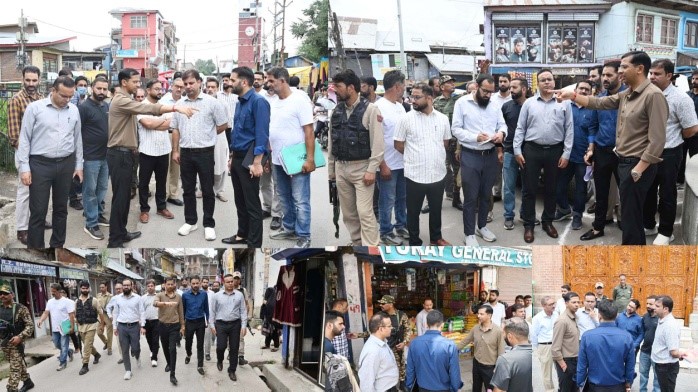 DC Shopian assesses traffic management in Shopian town