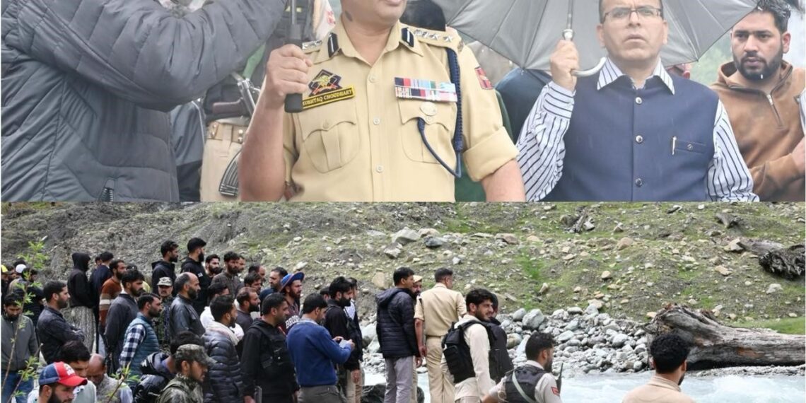 DC, SSP Shopian visits Dubjan to monitor ongoing rescue operation of drowned kid