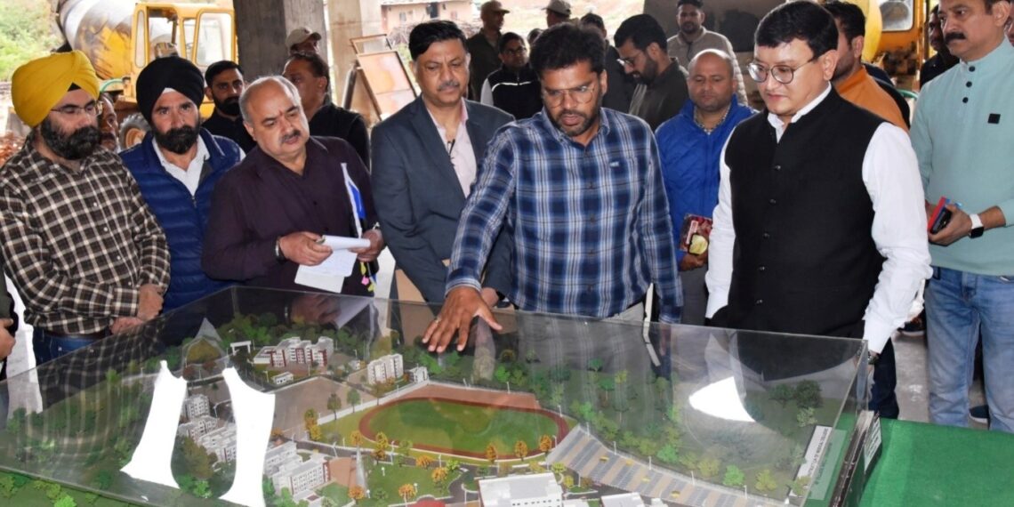 DC Udhampur inspects progress of ongoing construction at GMC Bailey