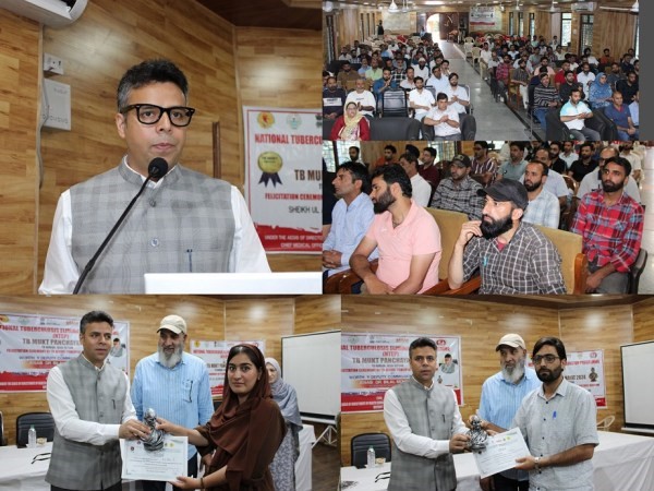 DC B’gam felicitates health workers, panchayats in TB Mukt Panchayat award ceremony