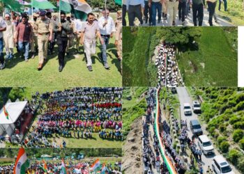 DC, SSP lead Mega Tiranga Rally at Iconic Vibrant Village Teetwal under Har GharTiranga Campaign