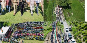DC, SSP lead Mega Tiranga Rally at Iconic Vibrant Village Teetwal under Har GharTiranga Campaign