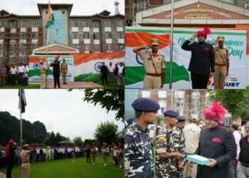 DC Ganderbal hoists Tricolour at Mini Secretariat