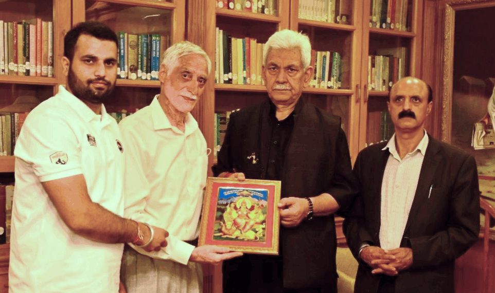Former DDC Vice Chairman, Ex-MLC, Sharika Temple Delegation Meet LG Sinha