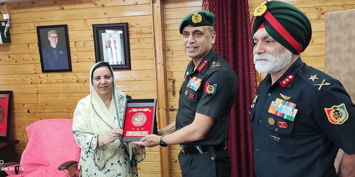 DG NCC calls on Minister SakeenaItoo at Srinagar