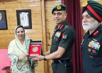 DG NCC calls on Minister SakeenaItoo at Srinagar