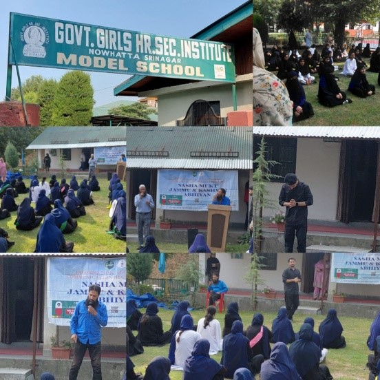 CU, DIPR organize awareness prog against drug abuse at GHSS Nowhatta